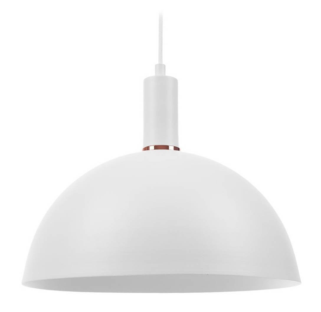 COLGANTE RETRO 50CM BLANCO C/CABLE TEXTIL